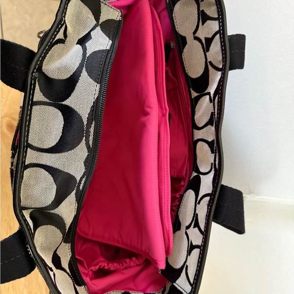 Coach Black and Gray Signature Tote Bag - Picture 12 of 13